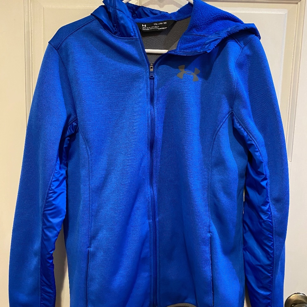 Under Armour Cold Gear Full Zip Blue Hoodie Jacket